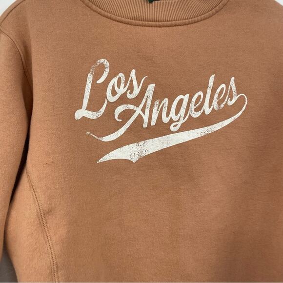 Wild Fable Orange Los Angeles Cropped Womens Sweatshirt XS LA Boxy Fit Casual - Picture 2 of 9